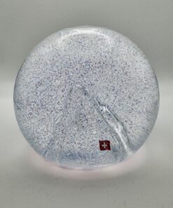 Schneekugel mit Glimmer zum schütteln mit Matterhorn aus Glas, Mundgeblasen in der Glasbläserei