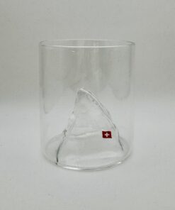 Whiskey Glas, Trinkglas, Mundgeblasen in der Glasbläserei mit Matterhorn